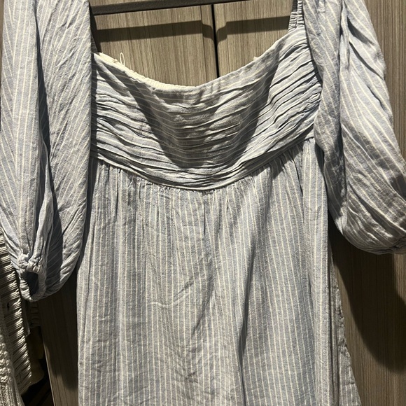 Abercrombie & Fitch Light Blue Off-Shoulder Dress - Picture 2 of 2